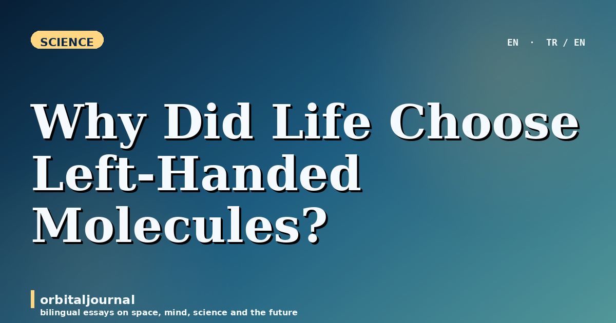 Why Did Life Choose Left-Handed Molecules?