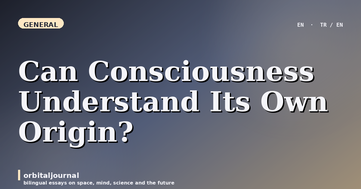Can Consciousness Understand Its Own Origin?